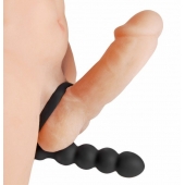 Насадка для двойного проникновения Double Fun Cock Ring with Double Penetration Vibe - XR Brands - в Нижнем Тагиле купить с доставкой