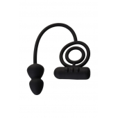 Чёрное эрекционное кольцо с вибропулькой и анальным хвостом - Erotist Adult Toys - в Нижнем Тагиле купить с доставкой