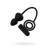 Чёрное эрекционное кольцо с вибростимулятором и анальным хвостом - Erotist Adult Toys - в Нижнем Тагиле купить с доставкой