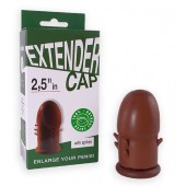 Коричневый латексный удлинитель пениса 2.5 in с шипиками - Sitabella - в Нижнем Тагиле купить с доставкой