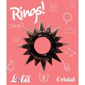 Чёрное эрекционное кольцо Rings Cristal - Lola Games - в Нижнем Тагиле купить с доставкой