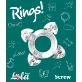 Прозрачное эрекционное кольцо Rings Screw - Lola Games - в Нижнем Тагиле купить с доставкой