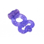 Фиолетовое эрекционное кольцо Rings Treadle с подхватом - Lola Games - в Нижнем Тагиле купить с доставкой