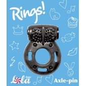 Черное эрекционное кольцо с вибрацией Rings Axle-pin - Lola Games - в Нижнем Тагиле купить с доставкой