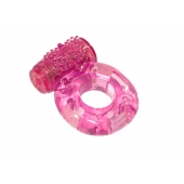 Розовое эрекционное кольцо с вибрацией Rings Axle-pin - Lola Games - в Нижнем Тагиле купить с доставкой
