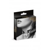 Черный чокер с замком в форме сердца - Bijoux Pour Toi - купить с доставкой в Нижнем Тагиле