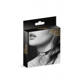 Черный чокер с двумя кольцами - Bijoux Pour Toi - купить с доставкой в Нижнем Тагиле