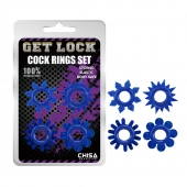 Набор из 4 синих колец Get Lock - Chisa - в Нижнем Тагиле купить с доставкой