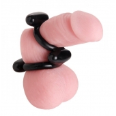 Двойное эрекционное кольцо Dual Stretch To Fit Cock and Ball Ring - XR Brands - в Нижнем Тагиле купить с доставкой