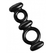 Двойное эрекционное кольцо Dual Stretch To Fit Cock and Ball Ring - XR Brands - в Нижнем Тагиле купить с доставкой