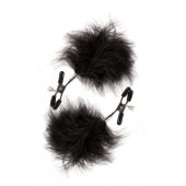 Зажимы для сосков с пухом FEATHERED NIPPLE CLAMPS - Blush Novelties - купить с доставкой в Нижнем Тагиле
