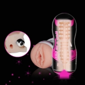 Мастурбатор-вагина Sex In A Can Vibra Vagina Tunnel - Lovetoy - в Нижнем Тагиле купить с доставкой