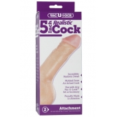 Насадка-реалистик для трусиков Vac-U-Lock 5  Realistic - 12,7 см. - Doc Johnson - купить с доставкой в Нижнем Тагиле
