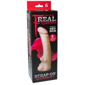 Телесная насадка REAL Standard с усиками на основании - 19 см. - LOVETOY (А-Полимер) - купить с доставкой в Нижнем Тагиле