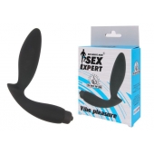 Чёрный вибростимулятор простаты Sex Expert Vibe Pleasure - Sex Expert - в Нижнем Тагиле купить с доставкой