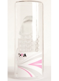 Гелевая прозрачная насадка с 2 отростками - 13 см. - Toyfa Basic - в Нижнем Тагиле купить с доставкой