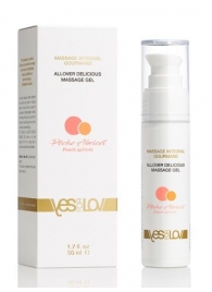 Универсальный массажный гель-смазка Allover Delicious Massage Gel с ароматом персика и аброкоса - 50 мл. - YESforLOV - купить с доставкой в Нижнем Тагиле