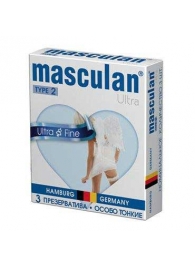 Ультратонкие презервативы Masculan Ultra Fine с обильной смазкой - 3 шт. - Masculan - купить с доставкой в Нижнем Тагиле