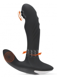 Черный вибромассажер простаты с функцией римминга Plug with Perineum Stimulator - 16,6 см. - Orion - в Нижнем Тагиле купить с доставкой