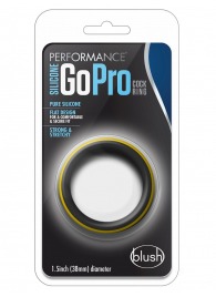 Черно-желтое силиконовое эрекционное кольцо Silicone Go Pro Cock Ring - Blush Novelties - в Нижнем Тагиле купить с доставкой