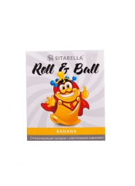 Стимулирующий презерватив-насадка Roll   Ball Banana - Sitabella - купить с доставкой в Нижнем Тагиле