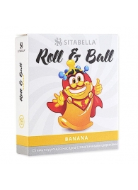 Стимулирующий презерватив-насадка Roll   Ball Banana - Sitabella - купить с доставкой в Нижнем Тагиле