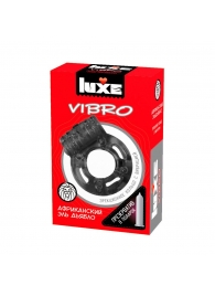 Чёрное эрекционное виброкольцо Luxe VIBRO  Африканский Эль Дьябло  + презерватив - Luxe - в Нижнем Тагиле купить с доставкой