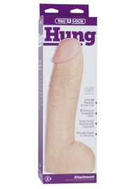 Огромная насадка-реалистик Vac-U-Lock Realistic Hung - 31,7 см. - Doc Johnson - купить с доставкой в Нижнем Тагиле
