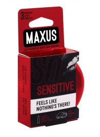 Ультратонкие презервативы в железном кейсе MAXUS Sensitive - 3 шт. - Maxus - купить с доставкой в Нижнем Тагиле