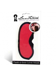 Красная маска на глаза Peek-a-Boo - Lux Fetish - купить с доставкой в Нижнем Тагиле