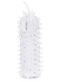 Закрытая рельефная насадка Crystal sleeve с усиками - 12 см. - Erowoman-Eroman - в Нижнем Тагиле купить с доставкой