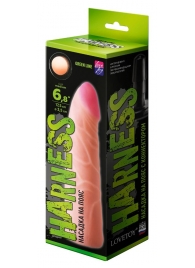 Фаллическая насадка на трусики харнесс - 17,5 см. - LOVETOY (А-Полимер) - купить с доставкой в Нижнем Тагиле