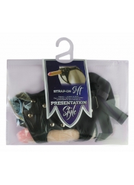 Черный пояс-трусики с двумя насадками Soft-Dolli - 16,5 и 10,5 см. - LOVETOY (А-Полимер) - купить с доставкой в Нижнем Тагиле