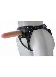 Черный пояс-трусики с насадкой  Soft-Принц  - 17 см. - LOVETOY (А-Полимер) - купить с доставкой в Нижнем Тагиле