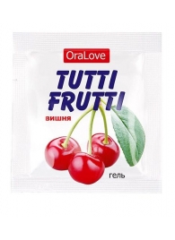 Пробник гель-смазки Tutti-frutti с вишнёвым вкусом - 4 гр. - Биоритм - купить с доставкой в Нижнем Тагиле