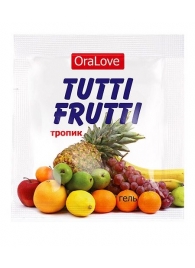 Пробник гель-смазки Tutti-frutti со вкусом тропических фруктов - 4 гр. - Биоритм - купить с доставкой в Нижнем Тагиле