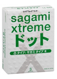 Презервативы Sagami Xtreme SUPER DOTS с точками - 3 шт. - Sagami - купить с доставкой в Нижнем Тагиле