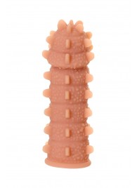 Телесная реалистичная насадка KOKOS Extreme Sleeve 04 с дополнительной стимуляцией - 12,7 см. - KOKOS - в Нижнем Тагиле купить с доставкой