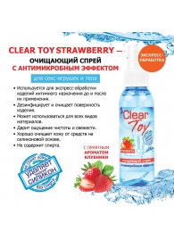 Очищающий спрей для игрушек CLEAR TOY Strawberry - 100 мл. - Биоритм - купить с доставкой в Нижнем Тагиле