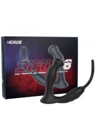 Черная анальная пробка NEXUS SIMUL8 с фиксацией на теле кольцами - Nexus Range - в Нижнем Тагиле купить с доставкой