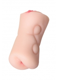 Телесный двусторонний мастурбатор Rich Fruit - вагина и анус - ToyFa - в Нижнем Тагиле купить с доставкой