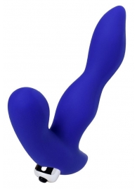 Синий силиконовый вибростимулятор простаты Stroman - 14,5 см. - ToyFa - в Нижнем Тагиле купить с доставкой