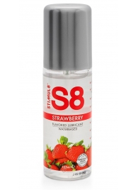 Смазка на водной основе S8 Flavored Lube со вкусом клубники - 125 мл. - Stimul8 - купить с доставкой в Нижнем Тагиле
