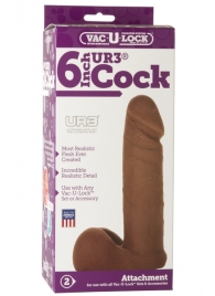 Насадка-мулат для трусиков Vac-U-Lock 6  ULTRASKYN Cock - 17,3 см. - Doc Johnson - купить с доставкой в Нижнем Тагиле