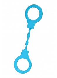 Голубые силиконовые наручники A-Toys без ключа - A-toys - купить с доставкой в Нижнем Тагиле