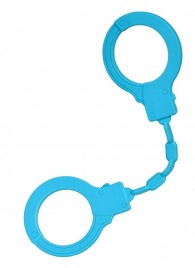 Голубые силиконовые наручники A-Toys без ключа - A-toys - купить с доставкой в Нижнем Тагиле