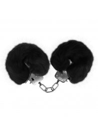 Черные меховые наручники Love с ключиками - Baile - купить с доставкой в Нижнем Тагиле