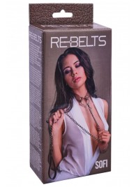 Коричневый поводок и чокер с кольцом Sofi - Rebelts - купить с доставкой в Нижнем Тагиле