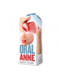 Телесный мастурбатор-ротик с язычком Oral Anne - Blush Novelties - в Нижнем Тагиле купить с доставкой