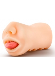 Телесный мастурбатор-ротик с язычком Oral Anne - Blush Novelties - в Нижнем Тагиле купить с доставкой